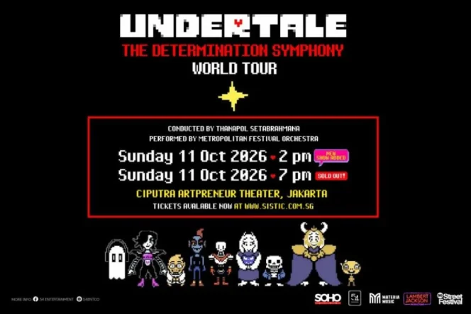 
					Undertale: The Determination Symphony Hadir di Jakarta 11 Oktober 2026