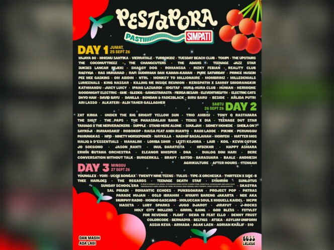 
					Pestapora 2026 Umumkan Line-up Fase Kedua: Sheila on 7, Syahrini, hingga Kolaborasi Kerispatih-Sammy Simorangkir