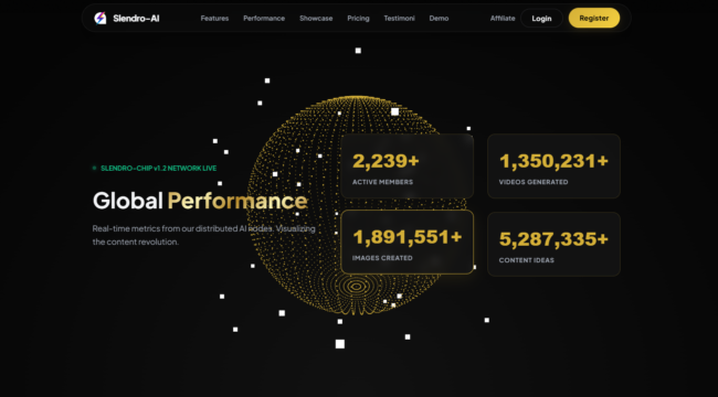 landing page slendro ai (www.slendro-ai.com)